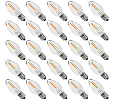 25PACK LED Night Light Bulbs, C7 Candelabra LED Light Bulbs, E12 Chandelier Base
