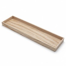 Kerzen Brett rechteckig Holz natur - 2 Gr&ouml;&szlig;en - Advent Tisch Deko Tablett lang