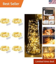 6 Pack Fairy Lights Battery Operated String Lights - 7ft 20 LED Waterproof Si...