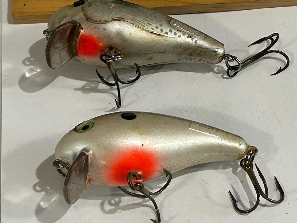 LOT OF 2 Mann's Mid 1- Vintage Crankbait Lure 1 SINGLE STAMP AND 1 DOUBLE STAMP - Image 3 of 4