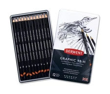 Derwent Graphic Pencils Set 12 Count Professional Quality Art Supplies