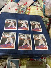 Lot of 6 Dwight Evans 1985 Topps Boston Red Sox Baseball Cards