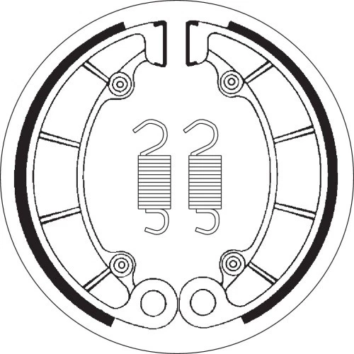 Sapatos de freio traseiro SBS para Honda PC800 Pacific Coast 1994-1997 2046 1723-0449 - Imagem 2 de 4