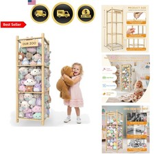 Stuffed Animal Storage Organizer Kids Bedroom Toy Holder Playroom Large Plush