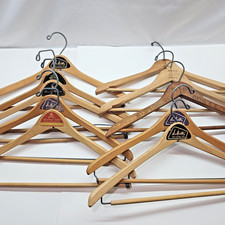 Vintage Advertising Wooden Suit Coat Hangers Lot 10 Advertising NY NJ Stores