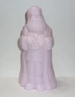 Mosser Glass Pink Standing Santa Claus 8.5" Figurine Former Fenton Mold
