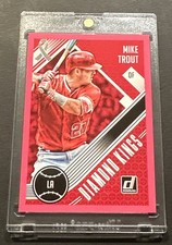 2018 DONRUSS MIKE TROUT DIAMOND KINGS BREAST CANCER PINK SSP #’d 02/25!