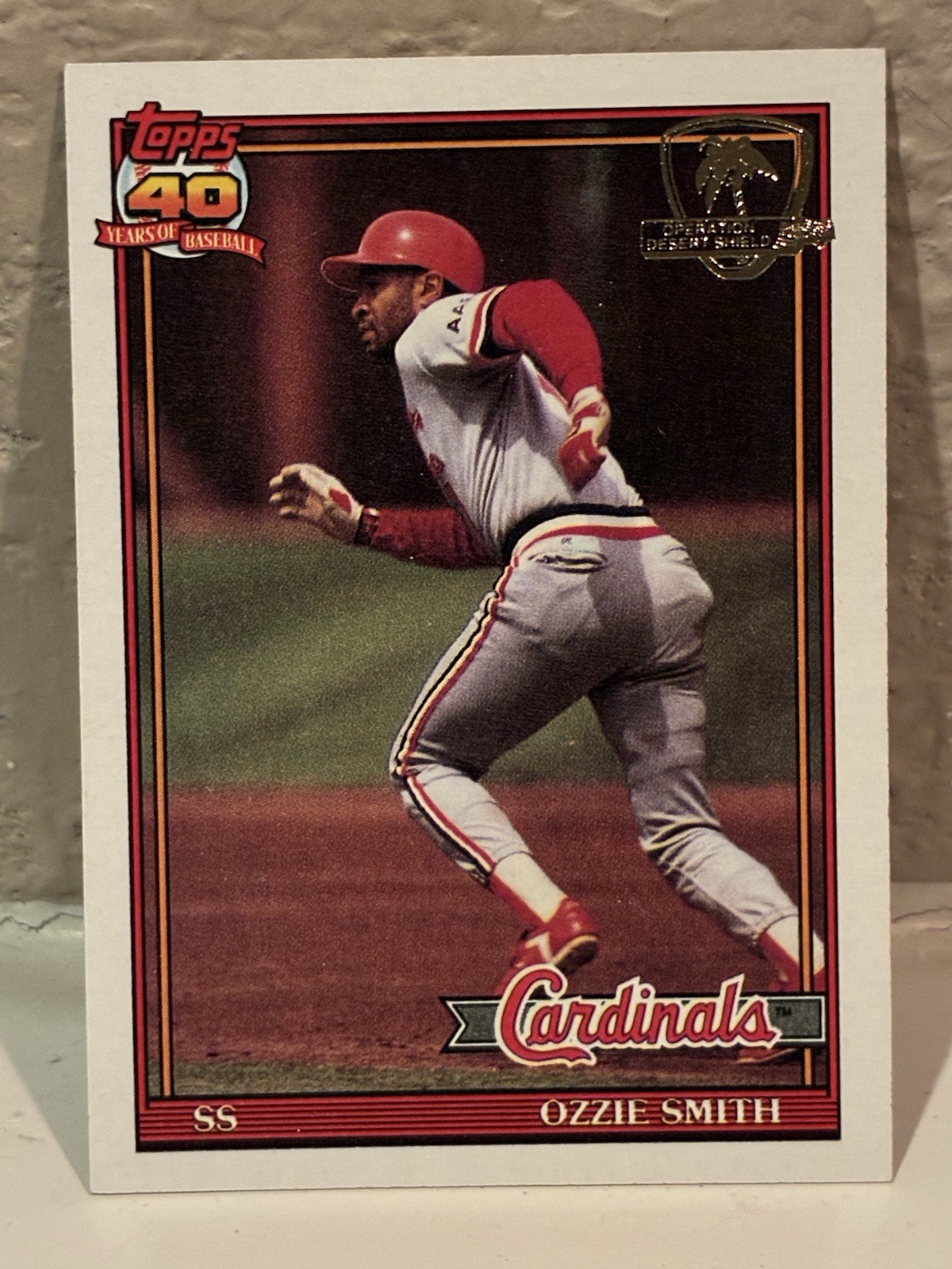 1991 Topps Desert Shield #130 Ozzie Smith St. Louis Cardinals NRMT D