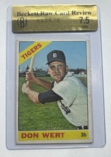 1966 Topps Don Wert Rookie #253 Tigers RCR 7.5 Beckett Raw Card Review. rookie card picture