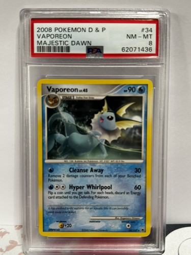 Vaporeon graded PSA 8 for sale on eBay