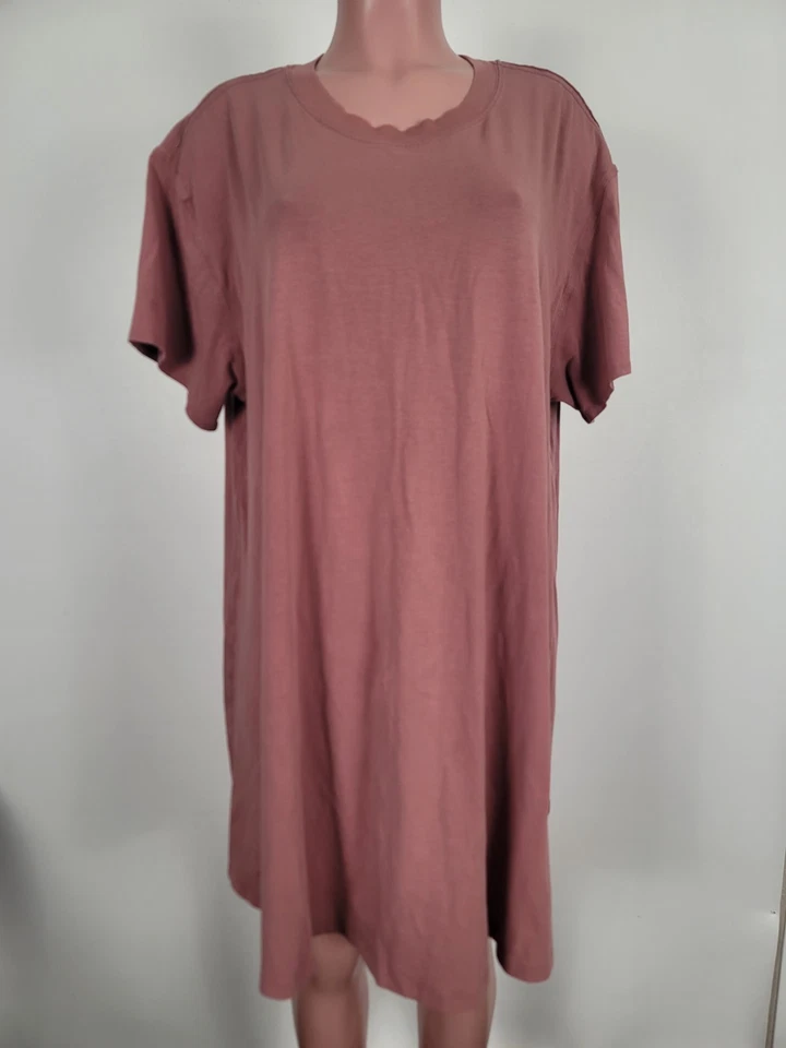Vestido Camiseta Lululemon All Yours Mujer Talla 12 Rosa Athleisure SS Pullover Foto 3 de 4