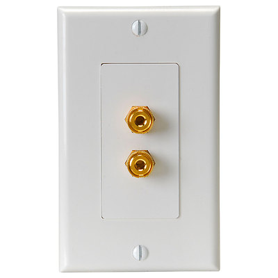 Audtek WP-2B Wallplate Double Banana/Binding Post