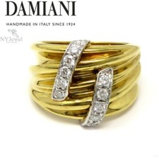 Anello largo NYJEWEL Damiani in oro 18 kt bicolore con diamanti