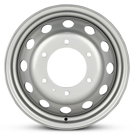 New Wheel For 2015-2024 Ford Transit 350 Dually 16 Inch Painted Silver Steel Rim - Picture 1 of 9