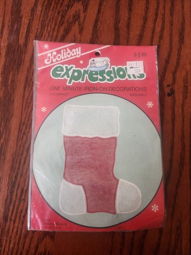 Vintage Weihnachten Bügelbild Transfer 1985 Dritz Holiday Expressions Weihnachtsbestand - Bild 1 von 6