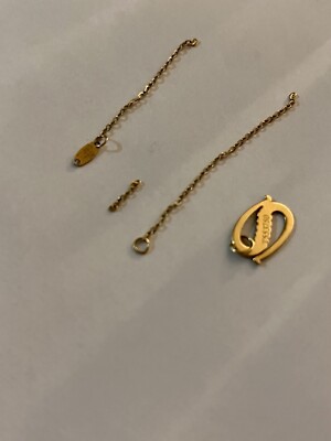 18K Gelb Reines Massives Gold Teile Schlaufe, Kette, Verschluss, Haken & Schloss