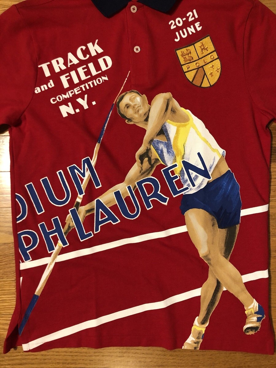 New M Polo Ralph Lauren Track & Field Chariots Stadium New M Polo Ralph Lauren Track & Field Chariots Stadium