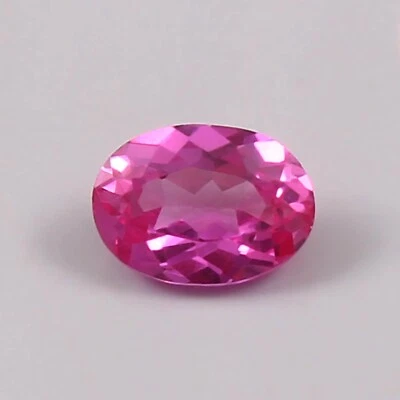 AAA Naturel Magnifique Saphir Rose De Ceylan Gemme Loose Ovale Taillé 7x5 MM - Photo 1/4