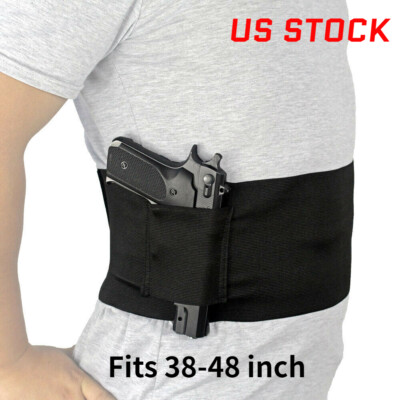 Concealed Carry Right/Left Hand Gun Holster Belly Band Holster & Magazine Pouch