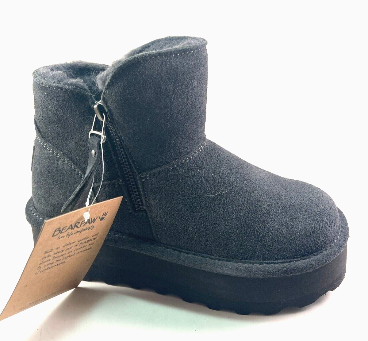 BearPaw Retro Maren Graphite Platform Ankle Bootie