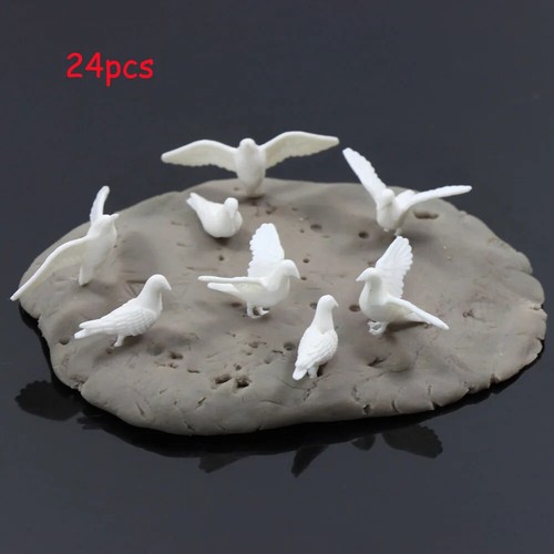 24pcs O Scale 1:50 Plastic Pigeon Models - Photo 6/6