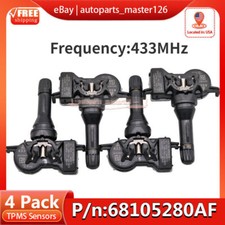 4PCS TIRE PRESSURE SENSOR TPMS 68105280AF For Jeep Renegade Dodge Dart Chrysler