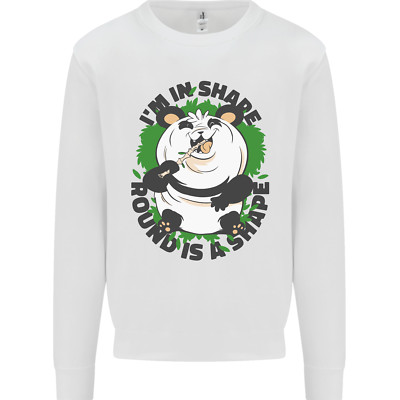 Panda Bär lustig übergewichtig fetter Humor Kinder Sweatshirt Pullover