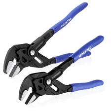 WORKPRO Pliers Wrench Set 7''&10''CR-V Construction Wrench Pliers Groove Lock
