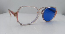Vintage Adona Jason Pink Translucent Oval Sunglasses Hong Kong FRAMES ONLY