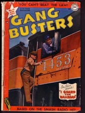 GANG BUSTERS #11-TRAIN PHOTO COVER-PRE-CODE CRIME-DC G/VG