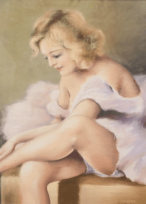 Ballerina After Ballet | Painting by Antal Diosy