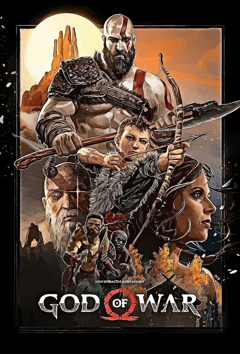 God of War Game Poster Art Kratos PlayStation 4 11x16 | eBay