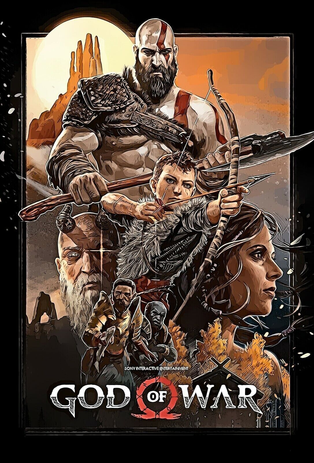 Poster Cartaz God of War Playstation PS3 PS4