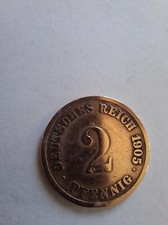 Deutsches Reich 2 Pfennig 1905 G, Kupferm&uuml;nze, vorz&uuml;gliche Erhaltung