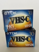 TDK 30 VHS-C HG Ultimate Camcorder Cassette Tapes LOT of 2 NEW  SEALED