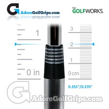 The GolfWorks 10R Designer Eisen Aderendh&uuml;lsen 0,355"-0,370" (22,25mm) - Schwarz/Chrom