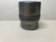WILLIAMS H-1240, 3/4 drive 12pt SAE Socket, 1-1/4in., Knurled Grip, USA Made