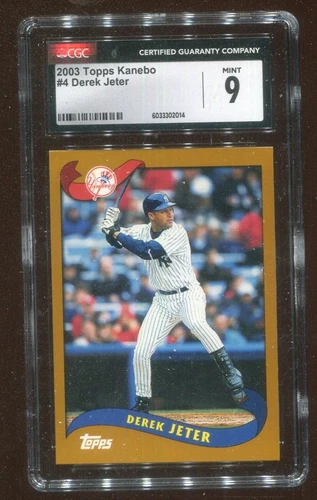 Derek Jeter 2003 Topps Kanebo Japan #4 Graded 9 Mint by CGC