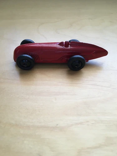 DINKY TOYS NO.23 A VINTAGE RACING CAR, REPAINTED IN BOX.