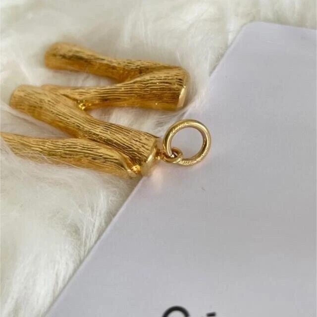 Celine gold initial clearance necklace