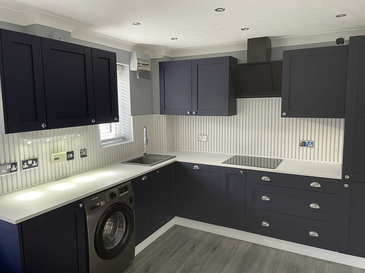 KITCHEN CABINET LOXLEY BLUE SHAKER STYLE 600mm Hob Bridging unit Door 596x283mm