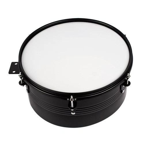 Glarry Percussion 13" 14" Timbales Drum Set with Stand and Cowbell Black Kit US - Picture 5 of 9