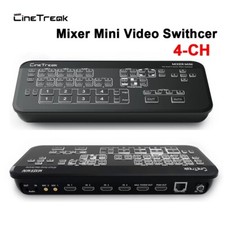 CineTreak Mixer Mini FHD 4-CH HDMI Live Streaming Video Mixer Swithcer Multiview