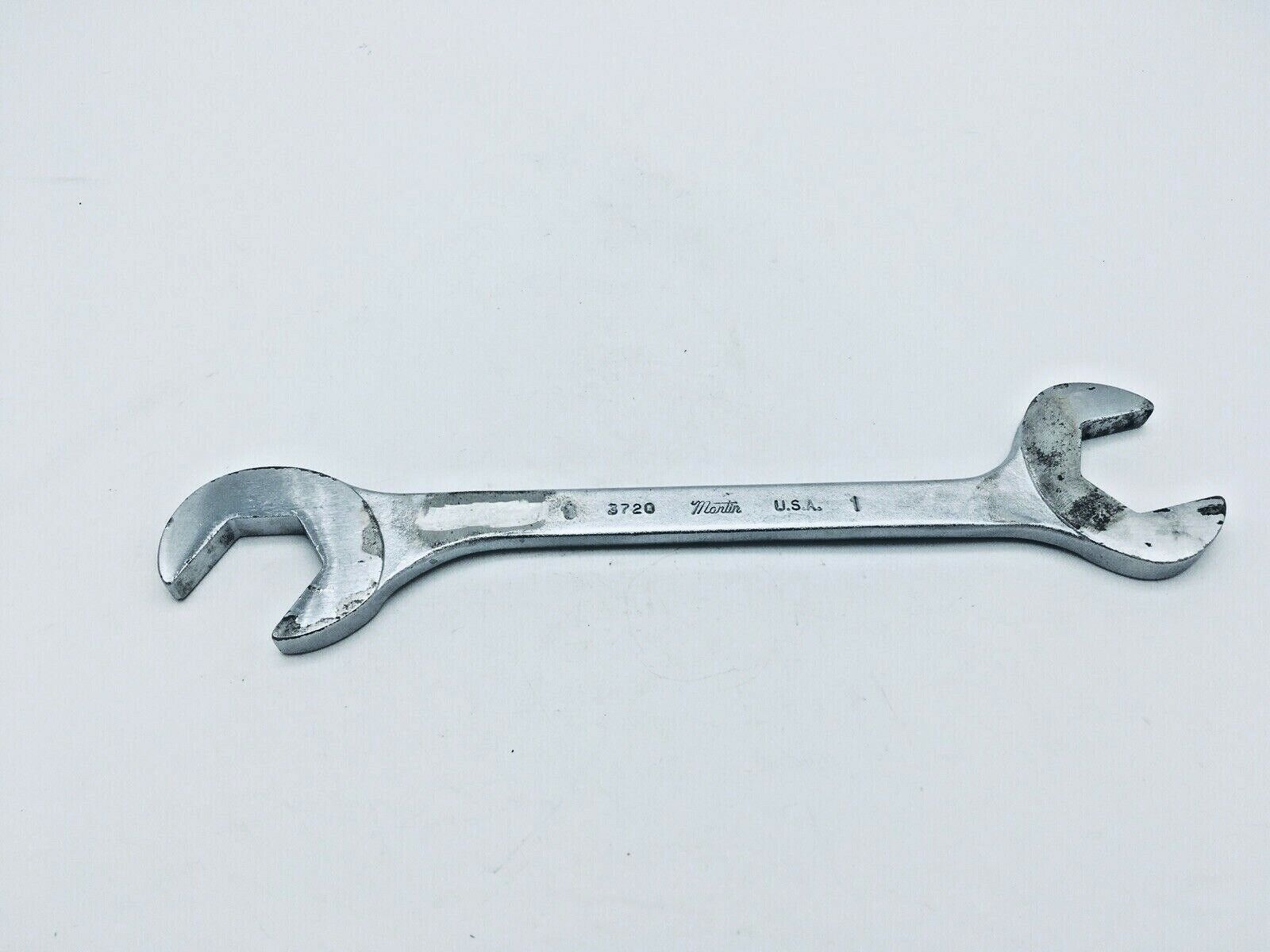 Martin Sprocket 3720 1" Hex 60° Angled Head Chrome Double Open End Wrench USA