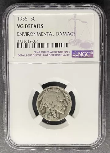 1935 Buffalo Nickel NGC VG Details, Buy 3 Items, Get $5 Off!!