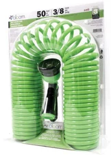 Bloom Self Coiling Hose With Water Nozzle 3/8" X 50 Ft **FREE SHIPPING**