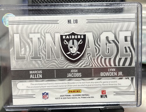 2020 Panini Illusions Football Los Angeles Raiders Lineage Triple Patch #L10๐ฅ๐ฅ - Picture 6 of 6
