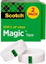 Scotch Magic Tape Refill 3/4" x 1000" Clear, 2 Pack