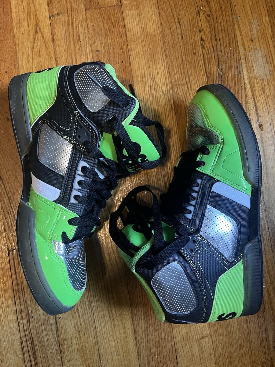 Y2K Osiris NYC 83 High Top Skate Sneaker Shoe Lime Green
