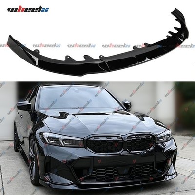 For 2023-26 BMW M340i 330i M Sport G20 LCI V Style Gloss Black Front Bumper Lip